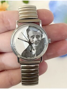 Vintage 1980s James Dean Mechanical Wind-Up Expansion Watch WORKS!! Collectibles